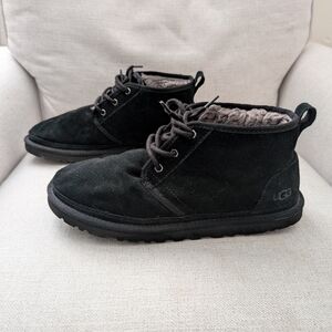 UGG Men's Neumel Chukka Black Lace Up Sheep's Wool Boots Size 11